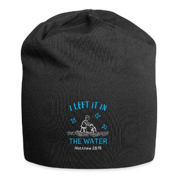 Christiche Taufe Bibel Vers Taufgeschenk - Jersey-Beanie - Schwarz - Vorne