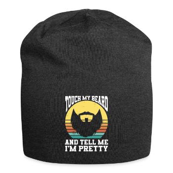 Beard Saying Bearded Father Husband - Jersey Beanie - charcoal grey - Front