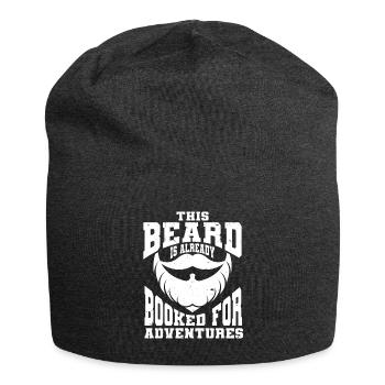 Beard Saying Bearded Father Husband - Jersey Beanie - charcoal grey - Front