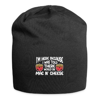 Mac And Cheese Makkaroni - Jersey-Beanie - Schwarz - Vorne