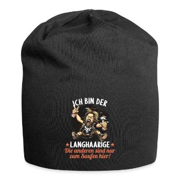 the long-haired man marries bachelor party bachelor party - Jersey Beanie - black - Front