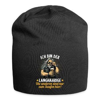 the long-haired man marries bachelor party bachelor party - Jersey Beanie - black - Front