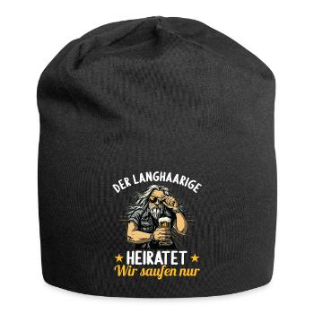 the long-haired man marries bachelor party bachelor party - Jersey Beanie - black - Front