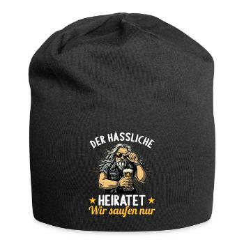 the ugly one marries bachelor party bachelor party - Jersey Beanie - black - Front