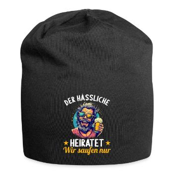 the ugly one marries bachelor party bachelor party - Jersey Beanie - black - Front