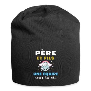 Unicorn Father and Son Dad Gift - Jersey Beanie - black - Front