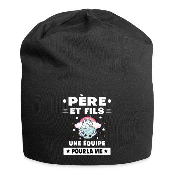 Father and Son Unicorn Duo Man Gift Dad - Jersey Beanie - black - Front