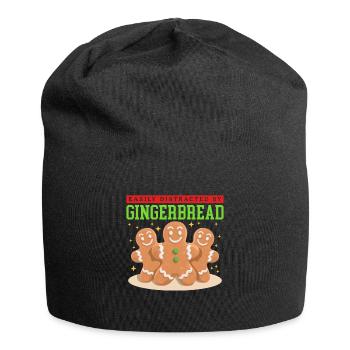 Lebkuchenmann Lebkuchen Lebkuchenmänner Geschenk - Jersey-Beanie - Schwarz - Vorne