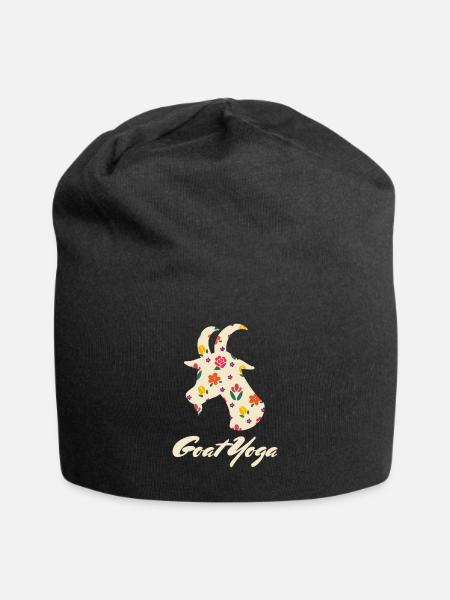 Goat Yoga Ziegen Yoga - Jersey-Beanie - Schwarz