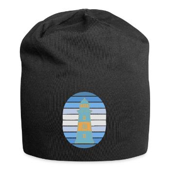 Leuchtturm Signal maritim Leuchttürme - Jersey-Beanie - Schwarz - Vorne