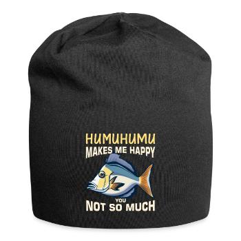 Hawaiian triggerfish Humuhumunukunukuapua'a - Jersey Beanie - black - Front