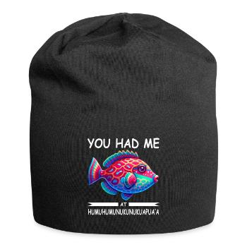 Hawaiian triggerfish Humuhumunukunukuapua'a - Jersey Beanie - black - Front