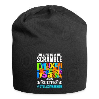 Dyslexia Dyslexia Dyslexia Dyslexic - Jersey Beanie - black - Front
