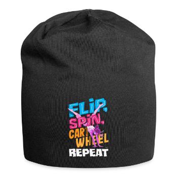 Cool cartwheel gymnastics - Jersey Beanie - black - Front