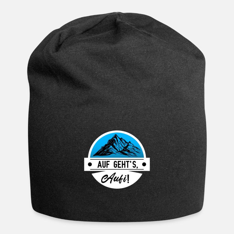 Hiking Alps Saying Hiking Group - Jersey Beanie - black