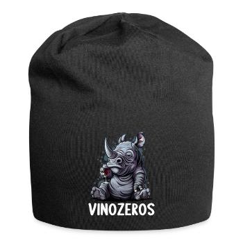 Vinozeros Wine Connoisseur Wine Drinker Wine Lovers - Jersey Beanie - black - Front