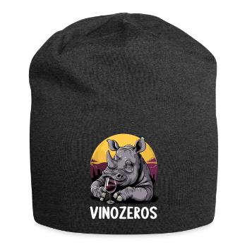 Vinozeros Weinkenner Weintrinker Weinliebhaber - Jersey-Beanie - Anthrazit - Vorne