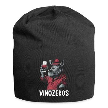 Vinozeros Weinkenner Weintrinker Weinliebhaber - Jersey-Beanie - Schwarz - Vorne