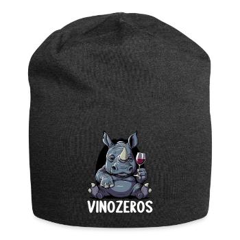 Vinozeros Weinkenner Weintrinker Weinliebhaber - Jersey-Beanie - Anthrazit - Vorne