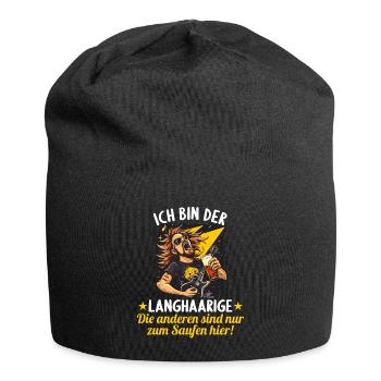 the long-haired man marries bachelor party bachelor party - Jersey Beanie - black - Front