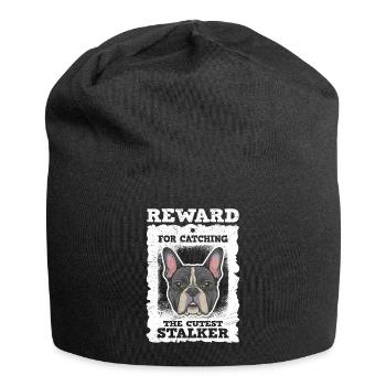 French Bulldog Reward for Catching Funny - Jersey Beanie - black - Front