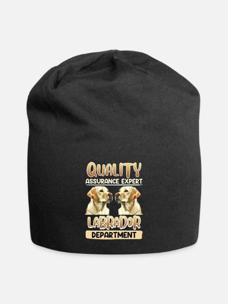 Labrador Hund QUALITY LABRADOR DEPARTMENT Lustig - Jersey-Beanie - Schwarz