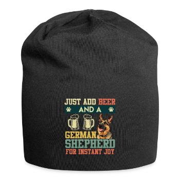LIFE IS BETTER WITH GERMAN SHEPHERD AND - Jersey Beanie - black - Front