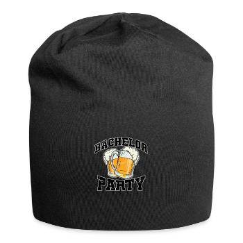 Bachelor Party with Beer - Jersey Beanie - black - Front