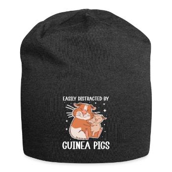 Meerschweinchen Haustier - Jersey-Beanie - Anthrazit - Vorne