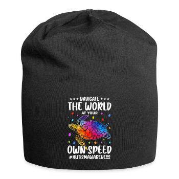 Autism Autistic Autistic - Jersey Beanie - black - Front