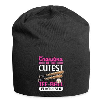 Tee Ball Grandma Tee-Ball T-Ball Teeball Geschenk - Jersey-Beanie - Schwarz - Vorne