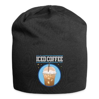 Eiskaffee Iced Coffee Kaffeeliebhaber Geschenk - Jersey-Beanie - Schwarz - Vorne