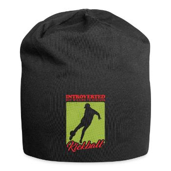 Kickball Kickballer Kickball Cadeau de joueur - Bonnet en jersey - noir - Devant