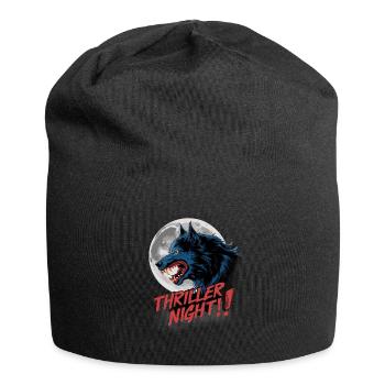 Thriller Nacht der Werwölfe und Mondscheinheulen - Jersey-Beanie - Schwarz - Vorne