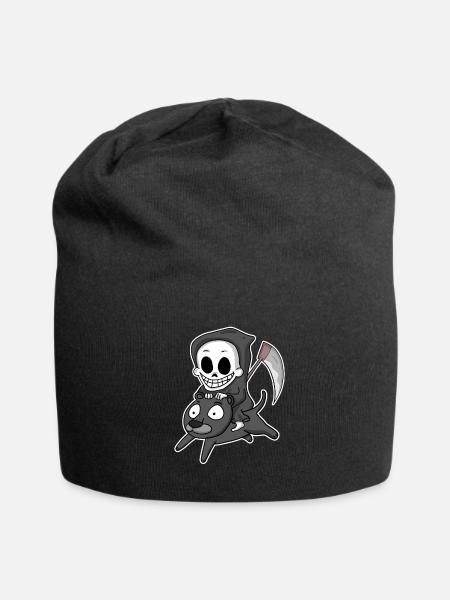 Sensenmann Schwarzer Panther Motiv Wildkatze - Jersey-Beanie - Schwarz