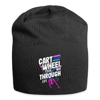 Cool cartwheel gymnastics - Jersey Beanie - black - Front