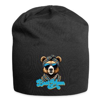 Best Mom Funny Mama Bear Mother Bear Design - Jersey Beanie - black - Front