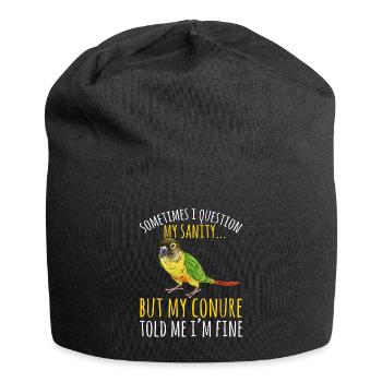 Molina Parakeet Parrot Bird Parakeet - Jersey Beanie - black - Front