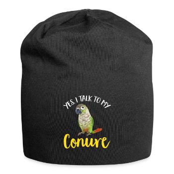 Molina Parakeet Parrot Bird Parakeet - Jersey Beanie - black - Front