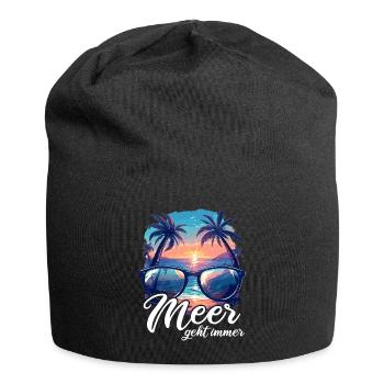 The sea always goes on holiday trips - Jersey Beanie - black - Front