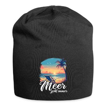 The sea always goes on holiday trips - Jersey Beanie - black - Front
