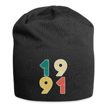 1991 - Born 1991 - Built in 1991 - Jersey Beanie - black - Front