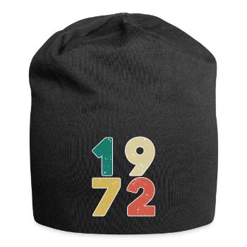 1972 - Jahrgang 1972 - Baujahr 1972 - Jersey-Beanie - Schwarz - Vorne