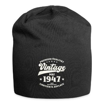 Vintage Mai 1947 Jahrgang 1947 Geburtstag 1947 - Jersey-Beanie - Schwarz - Vorne