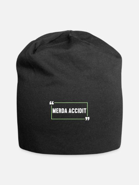 Latin Funny Latin Saying - Jersey Beanie - black