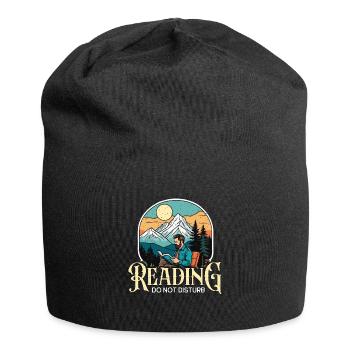 Reading Do Not Disturb Bookworm Literature Bookish - Jersey-Beanie - Schwarz - Vorne