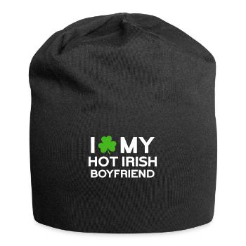 I Love My Hot Irish Boyfriend - Jersey-Beanie - Schwarz - Vorne