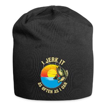 I jerk it as often as I can - Jersey Beanie - black - Front