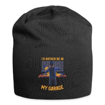 Je préfère être dans mon garage mécanicien automobile - Bonnet en jersey - noir - Devant
