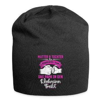 Mutter & Tochter Zusammen unschlagbar - Jersey-Beanie - Schwarz - Vorne